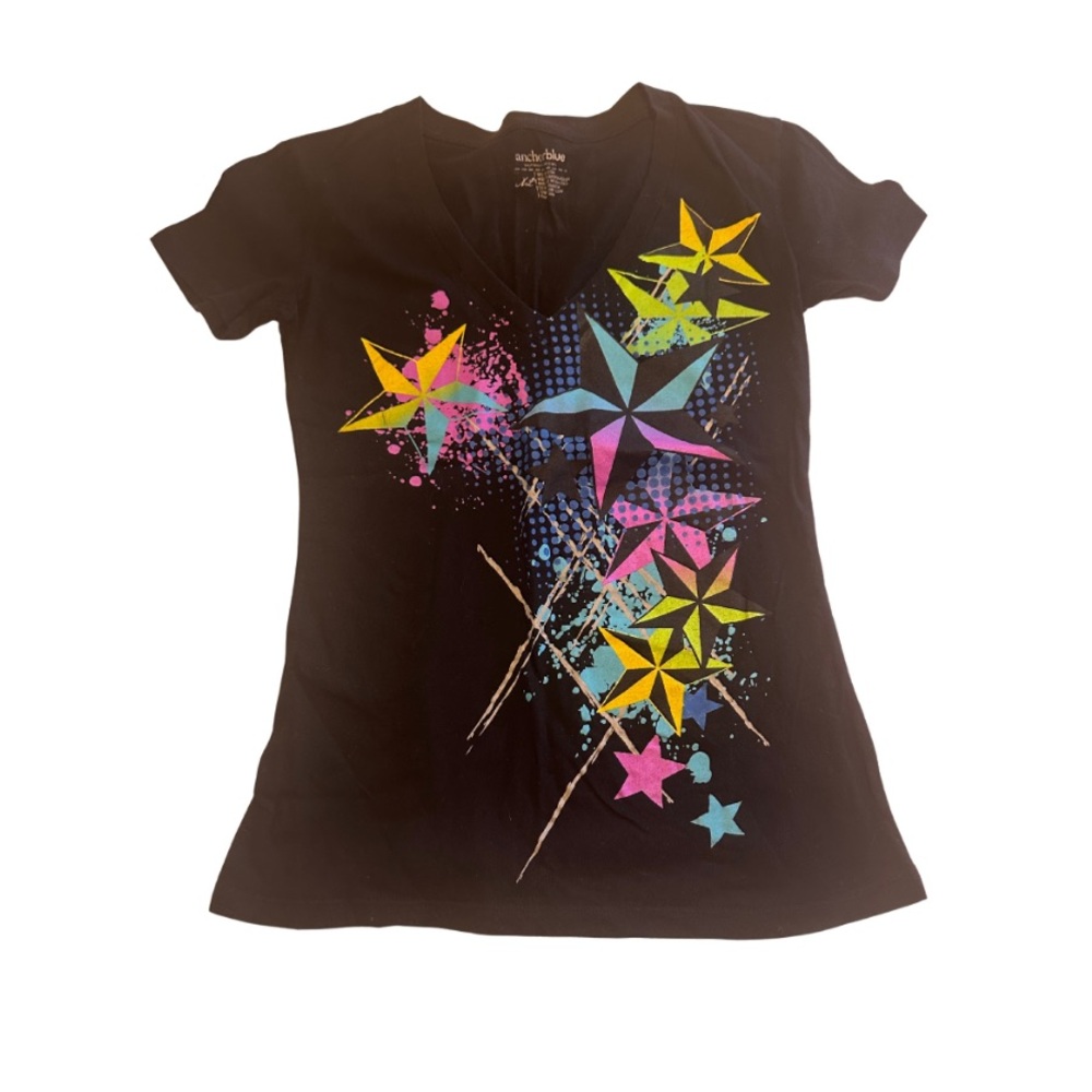 Anchor Blue Black T-Shirt